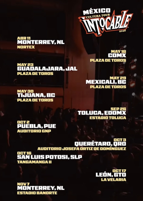 Póster del Intocable Cultura Tour 2026